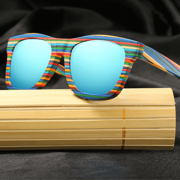 Óculos de Bambu Colorido